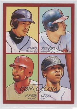 2009 Upper Deck Goudey - 4-in-1 - Red #35-63 - Ichiro Suzuki, Grady Sizemore, Torii Hunter, B.J. Upton