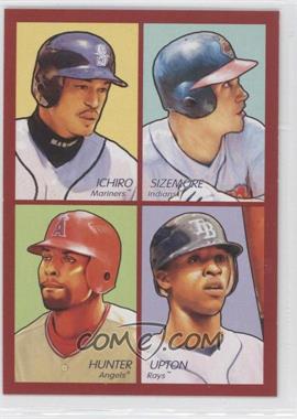 2009 Upper Deck Goudey - 4-in-1 - Red #35-63 - Ichiro Suzuki, Grady Sizemore, Torii Hunter, B.J. Upton