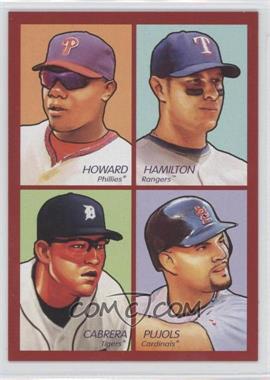 2009 Upper Deck Goudey - 4-in-1 - Red #35-71 - Ryan Howard, Josh Hamilton, Miguel Cabrera, Albert Pujols