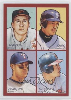 2009 Upper Deck Goudey - 4-in-1 - Red #35-8 - Brooks Robinson, Ichiro Suzuki, Josh Hamilton, Grady Sizemore