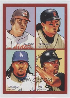 2009 Upper Deck Goudey - 4-in-1 - Red #35-80 - Travis Hafner, Magglio Ordonez, Manny Ramirez, Jermaine Dye