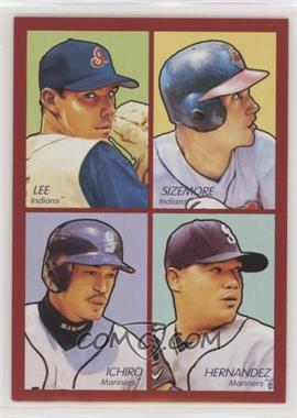 2009 Upper Deck Goudey - 4-in-1 - Red #35-81 - Cliff Lee, Grady Sizemore,  Ichiro Suzuki, Felix Hernandez