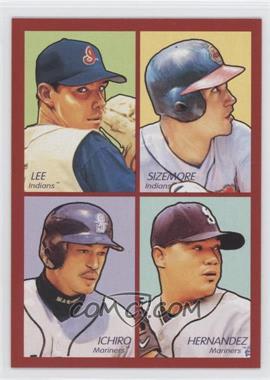2009 Upper Deck Goudey - 4-in-1 - Red #35-81 - Cliff Lee, Grady Sizemore,  Ichiro Suzuki, Felix Hernandez
