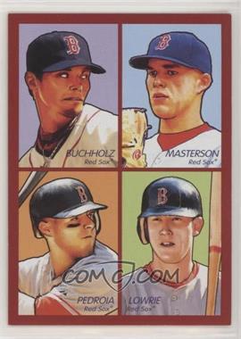 2009 Upper Deck Goudey - 4-in-1 - Red #35-84 - Clay Buchholz, Justin Masterson,  Dustin Pedroia, Jed Lowrie