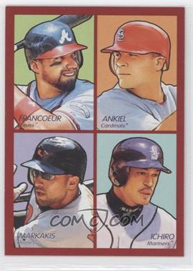 2009 Upper Deck Goudey - 4-in-1 - Red #35-94 - Jeff Francoeur, Rick Ankiel, Nick Markakis, Ichiro Suzuki