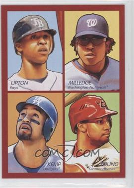 2009 Upper Deck Goudey - 4-in-1 - Red #35-95 - B.J. Upton, Lastings Milledge, Matt Kemp, Chris Young