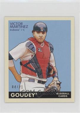 2009 Upper Deck Goudey - [Base] - Mini Black Back #63 - Victor Martinez /21