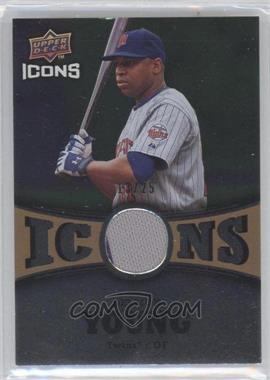 2009 Upper Deck Icons - Icons - Gold Jerseys #IC-DY - Delmon Young /25