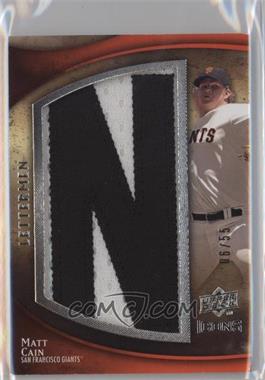 2009 Upper Deck Icons - Lettermen #IL-MC.N - Matt Cain (Letter N) /55