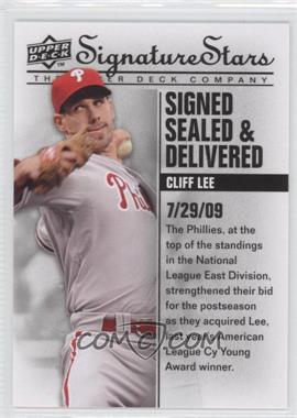 2009 Upper Deck Signature Stars - Signed Sealed & Delivered #SSD-6 - Cliff Lee