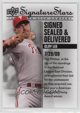 2009 Upper Deck Signature Stars - Signed Sealed & Delivered #SSD-6 - Cliff Lee