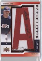 Andy Wilkins (letter A) #/100