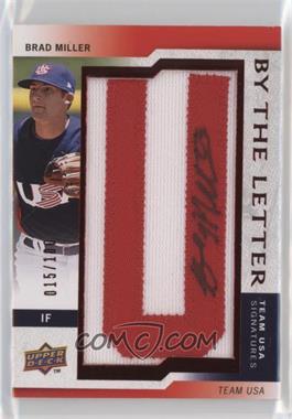 2009 Upper Deck Signature Stars - USA By the Letter Signatures #BTLU-BM.U - Brad Miller (letter U) /100