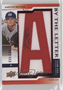 2009 Upper Deck Signature Stars - USA By the Letter Signatures #BTLU-KW.A - Karsten Whitson (letter A) /100