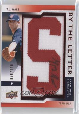 2009 Upper Deck Signature Stars - USA By the Letter Signatures #BTLU-WA.S - T.J. Walz (letter S) /100