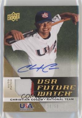 2009 Upper Deck Signature Stars - USA Future Watch Jersey Autographs - Patch #UFWA-2 - Christian Colon /50