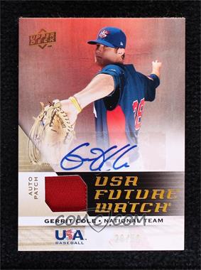 2009 Upper Deck Signature Stars - USA Future Watch Jersey Autographs - Patch #UFWA-8 - Gerrit Cole /50