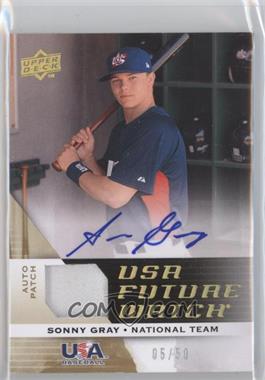 2009 Upper Deck Signature Stars - USA Future Watch Jersey Autographs - Patch #UFWA-9 - Sonny Gray /50