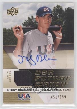 2009 Upper Deck Signature Stars - USA Future Watch Jersey Autographs #UFWA-27 - Nicky Delmonico /899 [EX to NM]