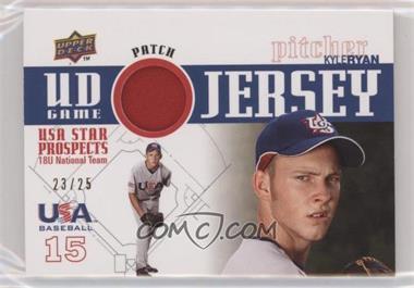 2009 Upper Deck Signature Stars - USA Star Prospects - UD Game Jersey Patch #GPU-16 - Kyle Ryan /25