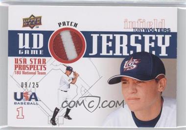 2009 Upper Deck Signature Stars - USA Star Prospects - UD Game Jersey Patch #GPU-20 - Tony Wolters /25