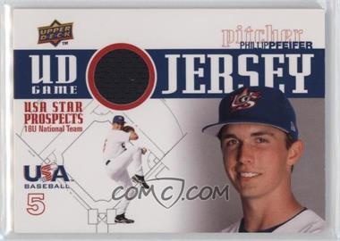 2009 Upper Deck Signature Stars - USA Star Prospects - UD Game Jersey #GJU-13 - Phillip Pfeifer