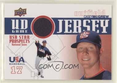 2009 Upper Deck Signature Stars - USA Star Prospects - UD Game Jersey #GJU-32 - Casey McGrew