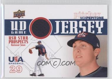 2009 Upper Deck Signature Stars - USA Star Prospects - UD Game Jersey #GJU-35 - Nick Pepitone