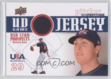 2009 Upper Deck Signature Stars - USA Star Prospects - UD Game Jersey #GJU-35 - Nick Pepitone