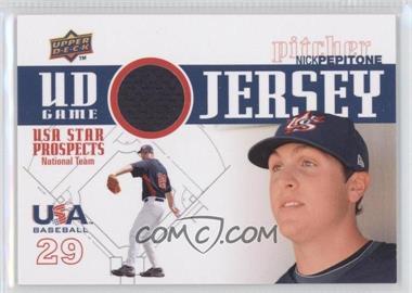 2009 Upper Deck Signature Stars - USA Star Prospects - UD Game Jersey #GJU-35 - Nick Pepitone