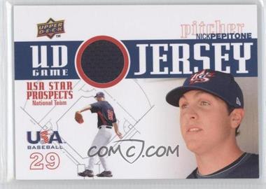 2009 Upper Deck Signature Stars - USA Star Prospects - UD Game Jersey #GJU-35 - Nick Pepitone