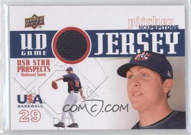 2009 Upper Deck Signature Stars - USA Star Prospects - UD Game Jersey #GJU-35 - Nick Pepitone