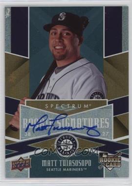 2009 Upper Deck Spectrum - [Base] #120 - Rookie Signatures - Matt Tuiasosopo