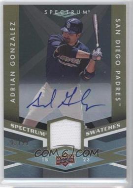 2009 Upper Deck Spectrum - Spectrum Swatches - Autographs #SS-AG - Adrian Gonzalez /99