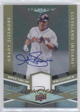 2009 Upper Deck Spectrum - Spectrum Swatches - Autographs #SS-GS - Grady Sizemore /25