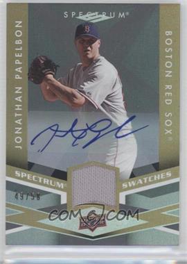 2009 Upper Deck Spectrum - Spectrum Swatches - Autographs #SS-PA - Jonathan Papelbon /58