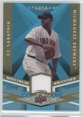 2009 Upper Deck Spectrum - Spectrum Swatches - Light Blue #SS-CS - CC Sabathia /99