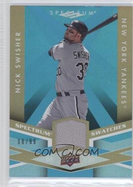 2009 Upper Deck Spectrum - Spectrum Swatches - Light Blue #SS-NS - Nick Swisher /99