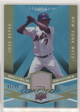 2009 Upper Deck Spectrum - Spectrum Swatches - Light Blue #SS-RE - Jose Reyes /99