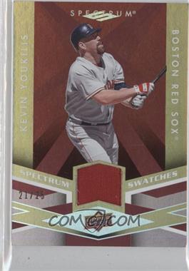 2009 Upper Deck Spectrum - Spectrum Swatches - Maroon Patch #SS-KY - Kevin Youkilis /25