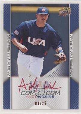 2009 Upper Deck USA Baseball Box Set - [Base] - Red Ink Autographs #USA-81 - Andy Wilkins /25