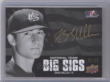 2009 Upper Deck USA Baseball Box Set - Big Sigs National Team - Gold Ink #BSNT-BM - Brad Miller /25
