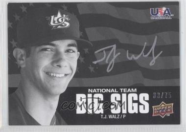 2009 Upper Deck USA Baseball Box Set - Big Sigs National Team #BSNT-TW - T.J. Walz /75