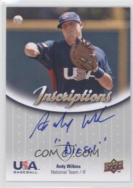 2009 Upper Deck USA Baseball Box Set - Inscriptions National Team #INNT-AW - Andy Wilkins