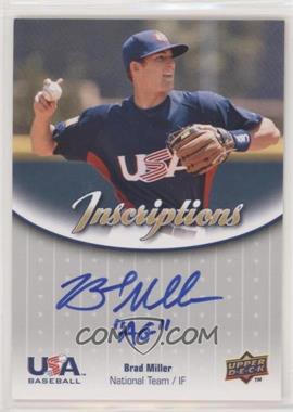 2009 Upper Deck USA Baseball Box Set - Inscriptions National Team #INNT-BM - Brad Miller