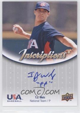 2009 Upper Deck USA Baseball Box Set - Inscriptions National Team #INNT-TW - T.J. Walz