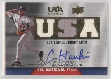 2009 Upper Deck USA Baseball Box Set - Triple Jersey 16U National Team - Autographs #TJA16U-CH - Courtney Hawkins [EX to NM]