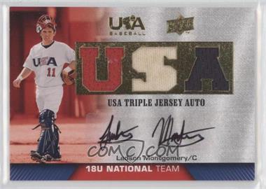 2009 Upper Deck USA Baseball Box Set - Triple Jersey 18U National Team - Autographs #TJA18U-LM - Ladson Montgomery
