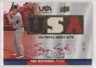 2009 Upper Deck USA Baseball Box Set - Triple Jersey 18U National Team - Red Ink Autographs #TJA18U-SC - Sean Coyle /25