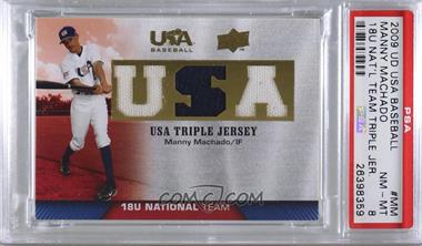 2009 Upper Deck USA Baseball Box Set - Triple Jersey 18U National Team #TJ18U-MM - Manny Machado [PSA 8 NM‑MT]